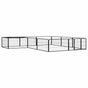 12-Panel Dog Playpen Black 100x50 cm Powder-coated Steel