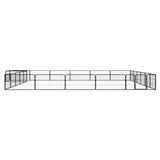 24-Panel Dog Playpen Black 100x50 cm Powder-coated Steel
