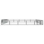 24-Panel Dog Playpen Black 100x50 cm Powder-coated Steel