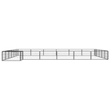 24-Panel Dog Playpen Black 100x50 cm Powder-coated Steel