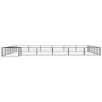 24-Panel Dog Playpen Black 100x50 cm Powder-coated Steel