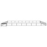 36-Panel Dog Playpen Black 100x50 cm Powder-coated Steel - Side View
