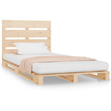 Bed Frame without Mattress 100x200 cm Solid Wood Pine - Front View