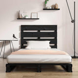 Bed Frame without Mattress Black 100x200 cm Solid Wood Pine