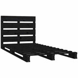 Bed Frame without Mattress Black 100x200 cm Solid Wood Pine - 45-Degree Angle