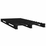 Bed Frame without Mattress Black 100x200 cm Solid Wood Pine