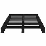 Bed Frame without Mattress Black 100x200 cm Solid Wood Pine