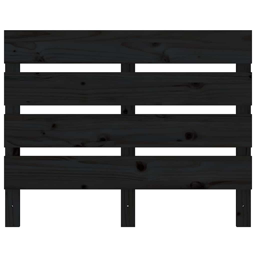 Bed Frame without Mattress Black 100x200 cm Solid Wood Pine