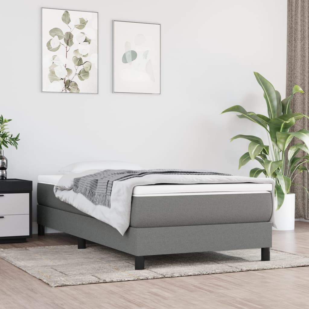 Pocket Spring Bed Mattress Medium Dark Grey 90x190x20 cm Fabric
