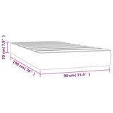 Pocket Spring Bed Mattress Medium Black 90x190x20 cm Fabric