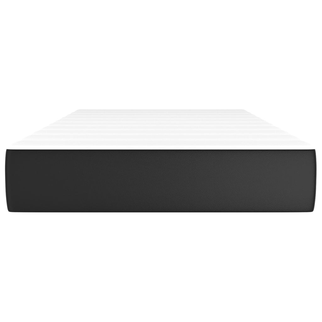 Pocket Spring Bed Mattress Medium Black 90x190x20 cm Faux Leather