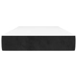 Pocket Spring Bed Mattress Medium Black 90x190x20 cm Velvet - Side View
