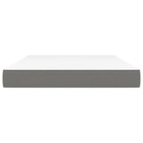 Pocket Spring Bed Mattress Medium Dark Grey 137x190x20 cm Full Fabric - Side View