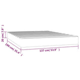 Pocket Spring Bed Mattress Medium Dark Grey 137x190x20 cm Full Fabric