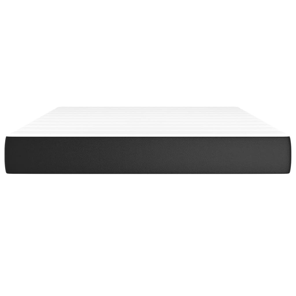 Pocket Spring Bed Mattress Medium Black 137x190x20 cm Full Faux Leather