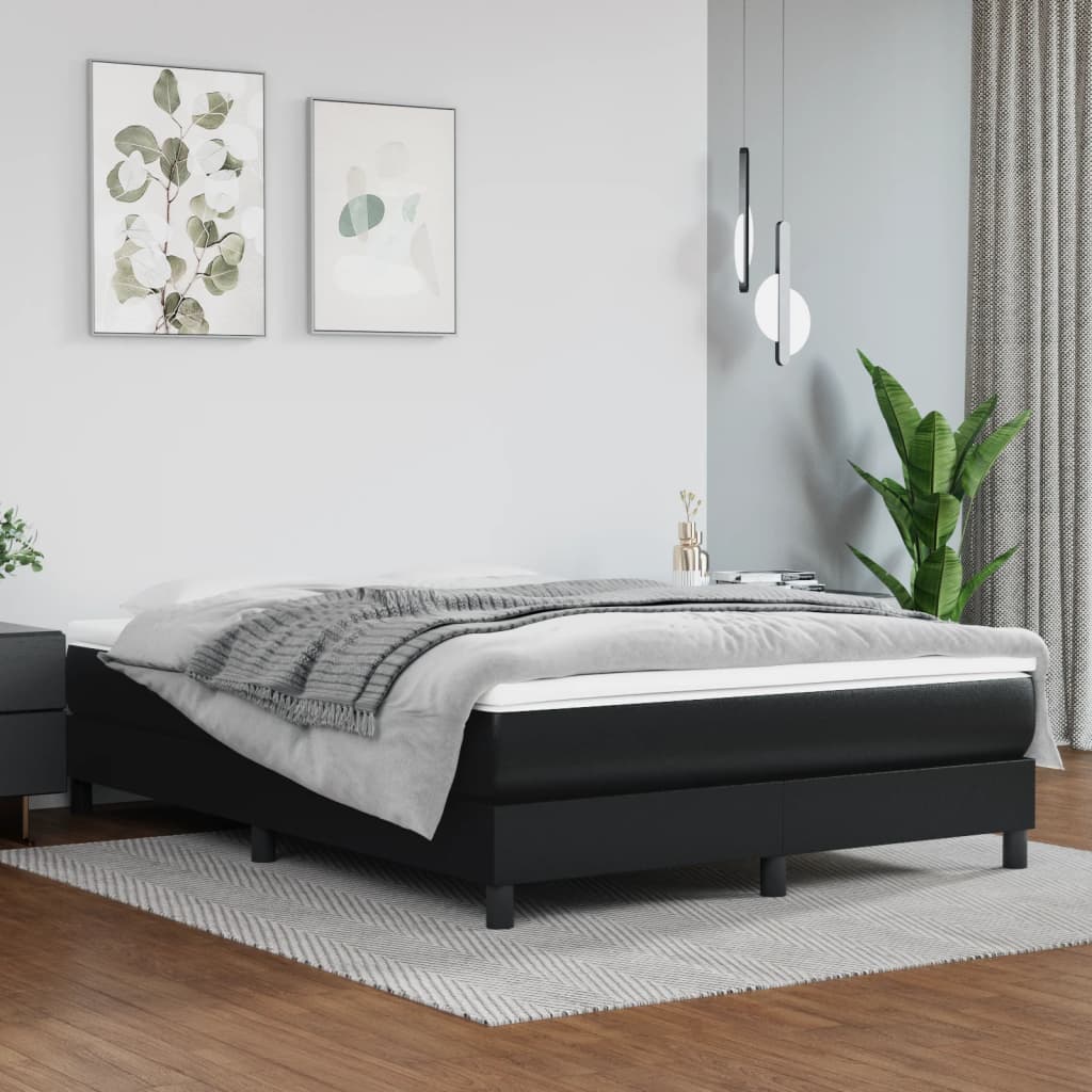 Pocket Spring Bed Mattress Medium Black 137x190x20 cm Full Faux Leather