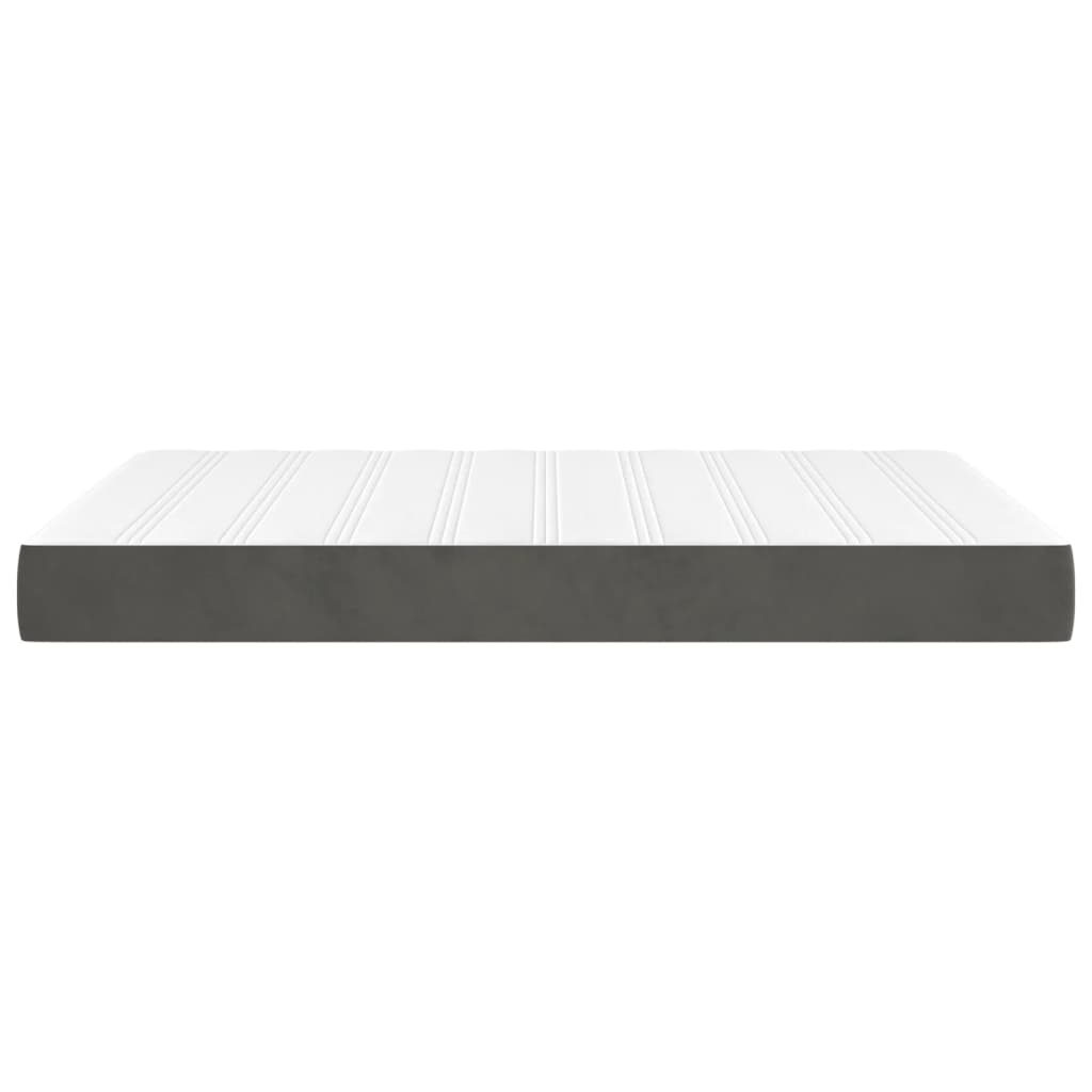 Pocket Spring Bed Mattress Medium Dark Grey 137x190x20 cm Double Velvet