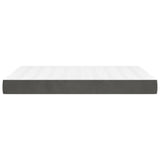 Pocket Spring Bed Mattress Medium Dark Grey 137x190x20 cm Double Velvet - Top-Down View