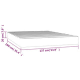 Pocket Spring Bed Mattress Medium Black 137x190x20 cm Velvet - Close-Up Angle