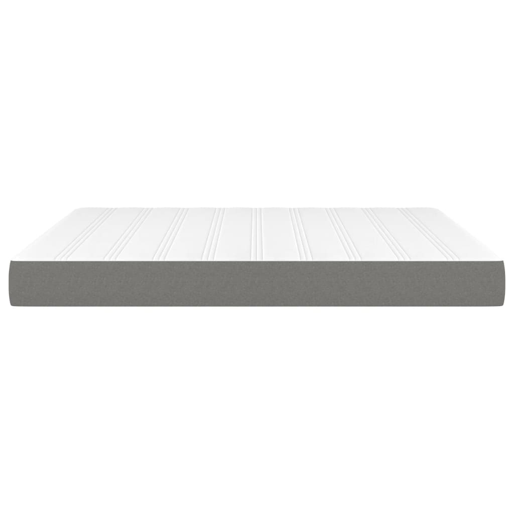 Pocket Spring Bed Mattress Medium Dark Grey 152x203x20 cm Queen Fabric