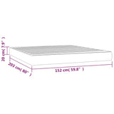 Pocket Spring Bed Mattress Medium Black 153x203x20 cm Queen Size Fabric - Close-Up Angle