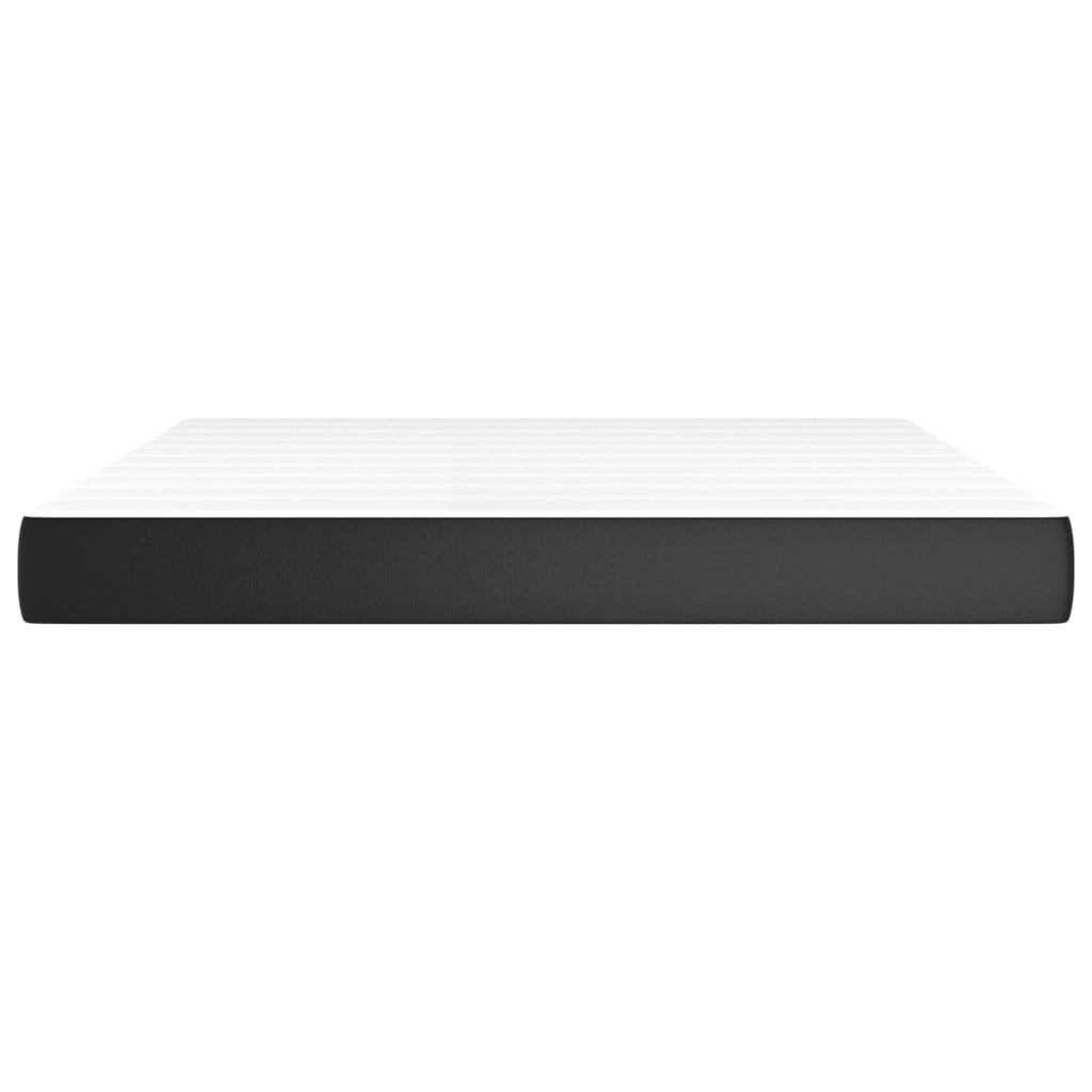 Pocket Spring Bed Mattress Medium Black 152x203x20 cm Queen Faux Leather