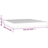 Pocket Spring Bed Mattress Medium Black 152x203x20 cm Queen Faux Leather - Close-Up Angle