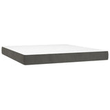 Pocket Spring Bed Mattress Medium Dark Grey 152x203x20 cm Queen Velvet
