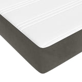 Pocket Spring Bed Mattress Medium Dark Grey 152x203x20 cm Queen Velvet