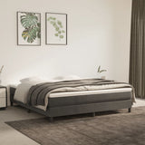 Pocket Spring Bed Mattress Medium Dark Grey 152x203x20 cm Queen Velvet