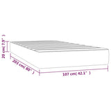 Pocket Spring Bed Mattress Medium Dark Grey 107x203x20 cm Super Single Fabric