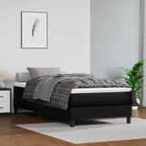 Pocket Spring Bed Mattress Medium Black 107x203x20 cm Super Single Faux Leather