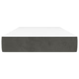 Pocket Spring Bed Mattress Medium Dark Grey 107x203x20 cm Super Single Velvet - Side View