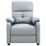 Recliner Chair Light Grey Fabric - Side View