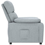 Recliner Chair Light Grey Fabric - Top-Down View