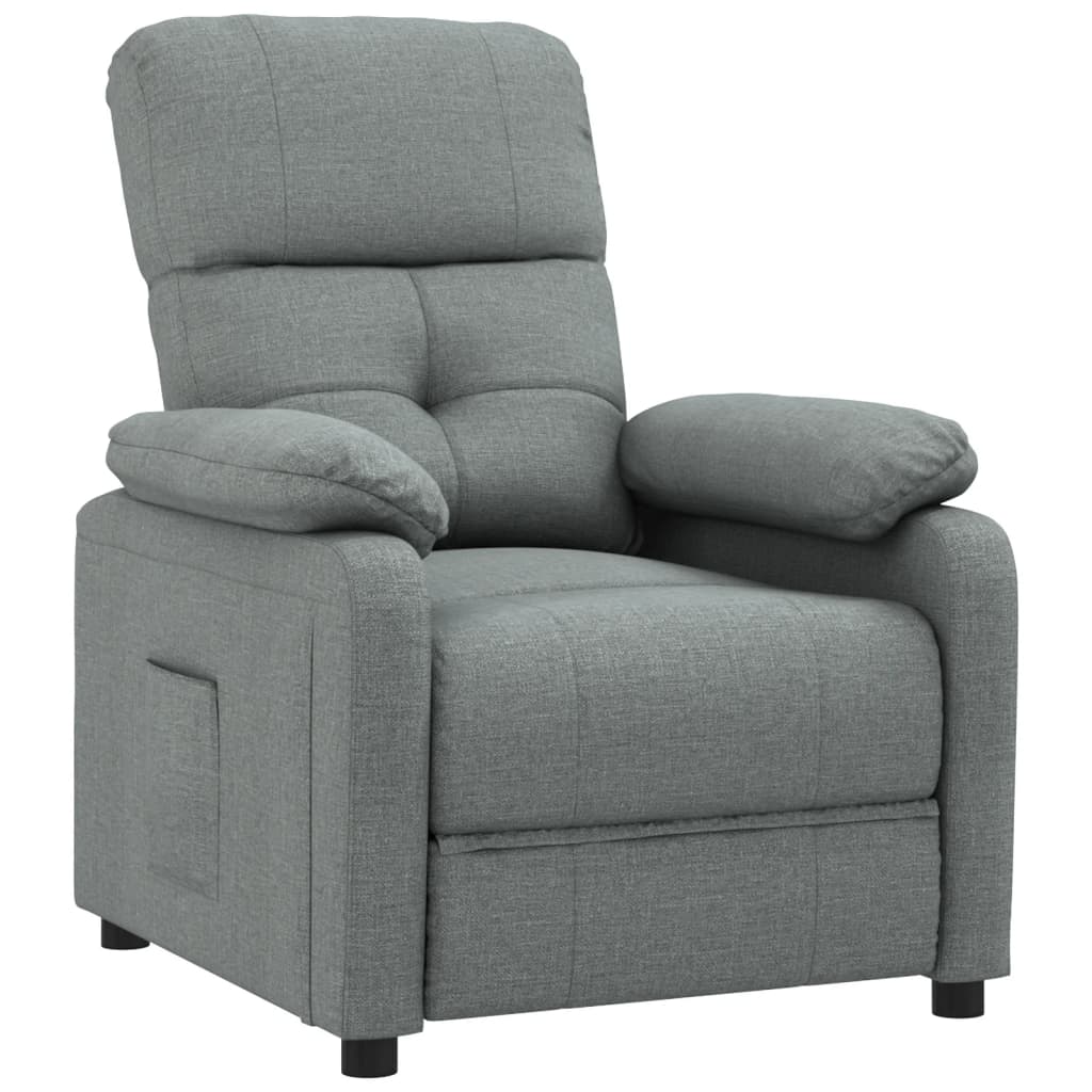 Recliner Chair Dark Grey Fabric