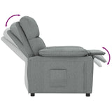 Recliner Chair Dark Grey Fabric - Close-Up Angle