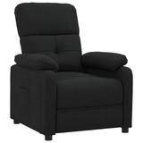 Recliner Chair Black Fabric - Front View