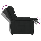 Recliner Chair Black Fabric - Rear View