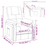 Recliner Chair Black Fabric