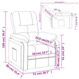 Recliner Chair Black Fabric - Extra Image