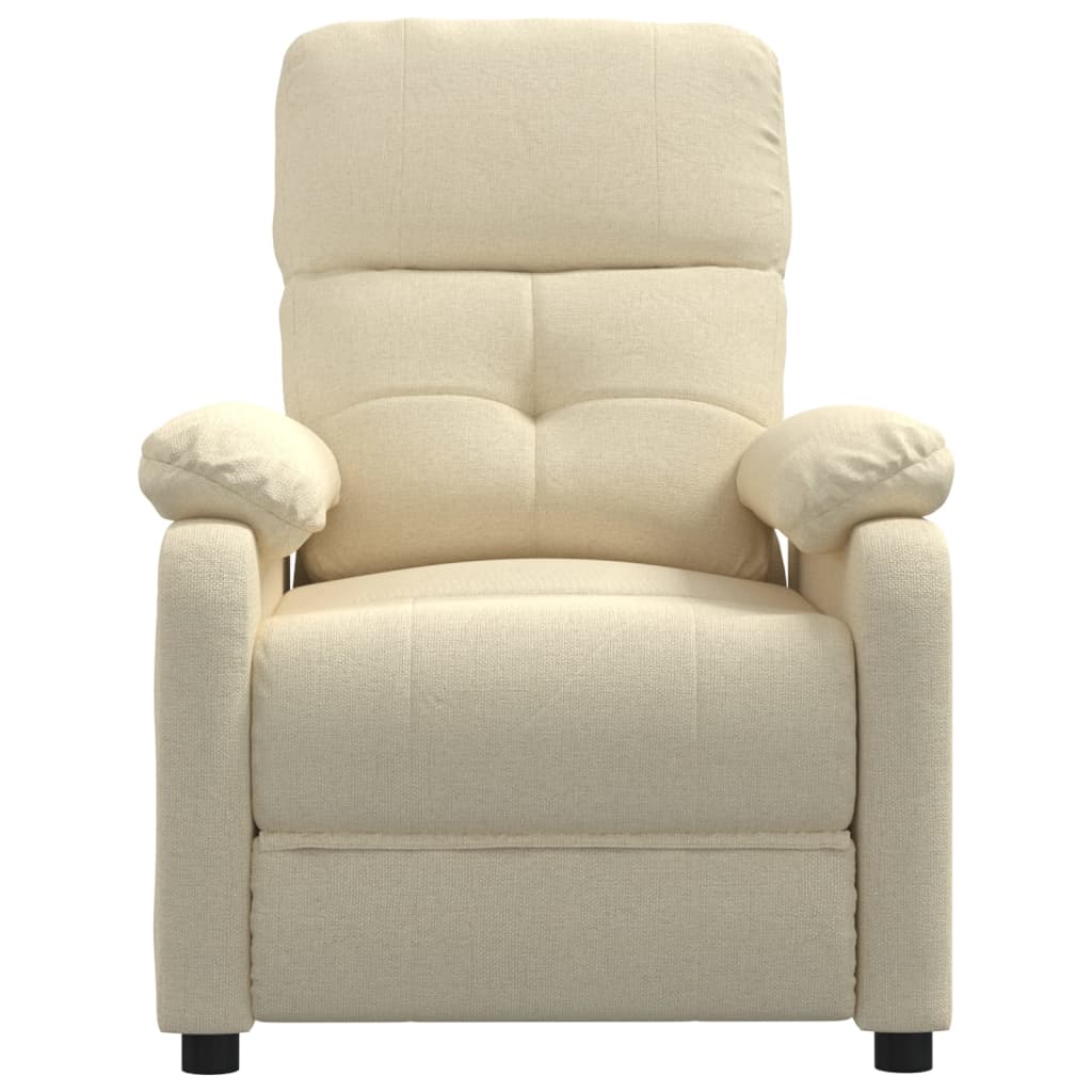 Recliner Chair Cream Fabric