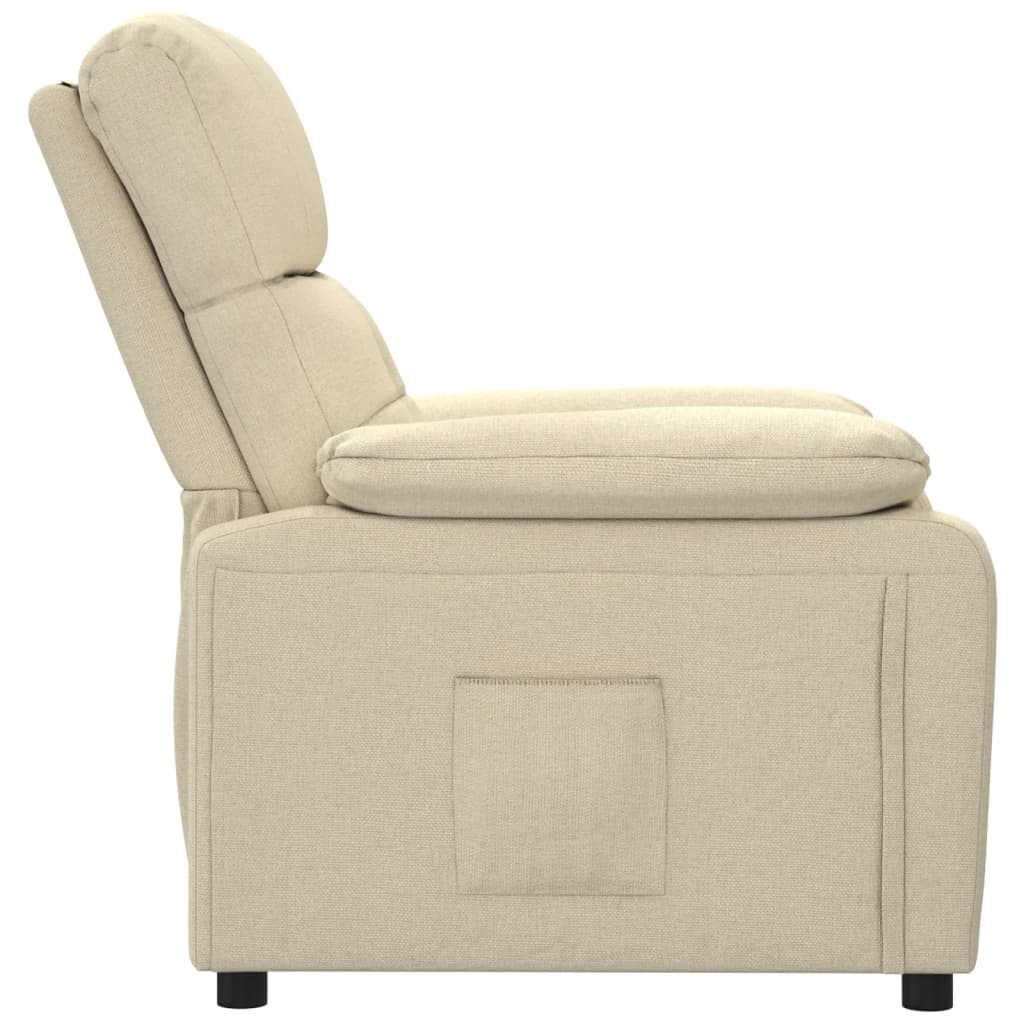 Recliner Chair Cream Fabric