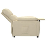 Recliner Chair Cream Fabric - 45-Degree Angle
