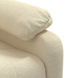 Recliner Chair Cream Fabric - Low Angle