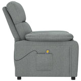 Massage Chair Dark Grey Fabric - Top-Down View