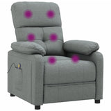 Massage Chair Dark Grey Fabric - Rear View