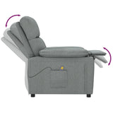 Massage Chair Dark Grey Fabric - Close-Up Angle