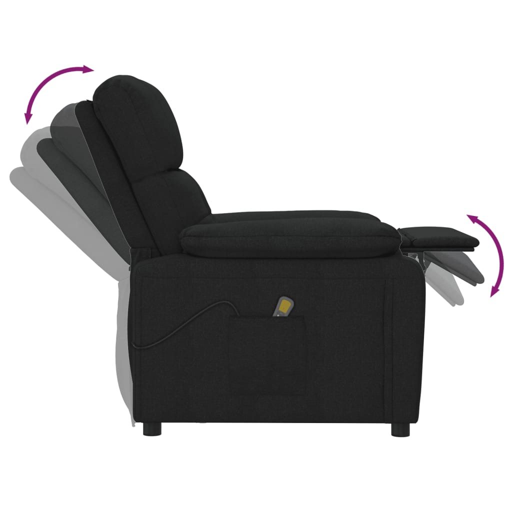 Massage Chair Black Fabric