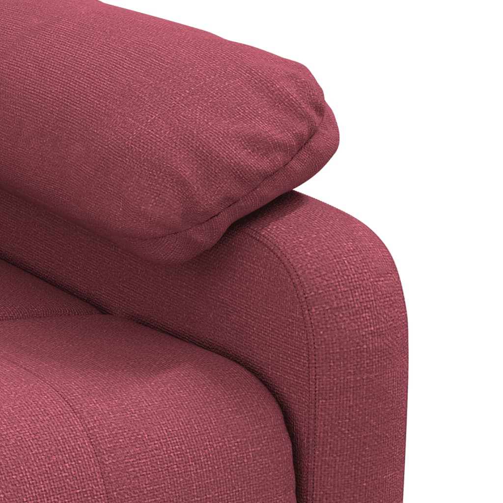 Massage Chair Wine Red Fabric